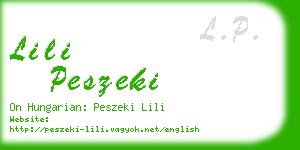 lili peszeki business card